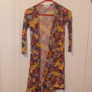 Floral Long Sleeve Open Cardigan duster, girl 10, lularoe